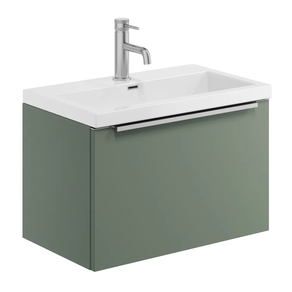 Freddie Rimless Toilet & Vanity Unit Bathroom Suite with Matt Black Handles