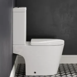 Freddie Rimless Toilet & Vanity Unit Bathroom Suite with Matt Black Handles