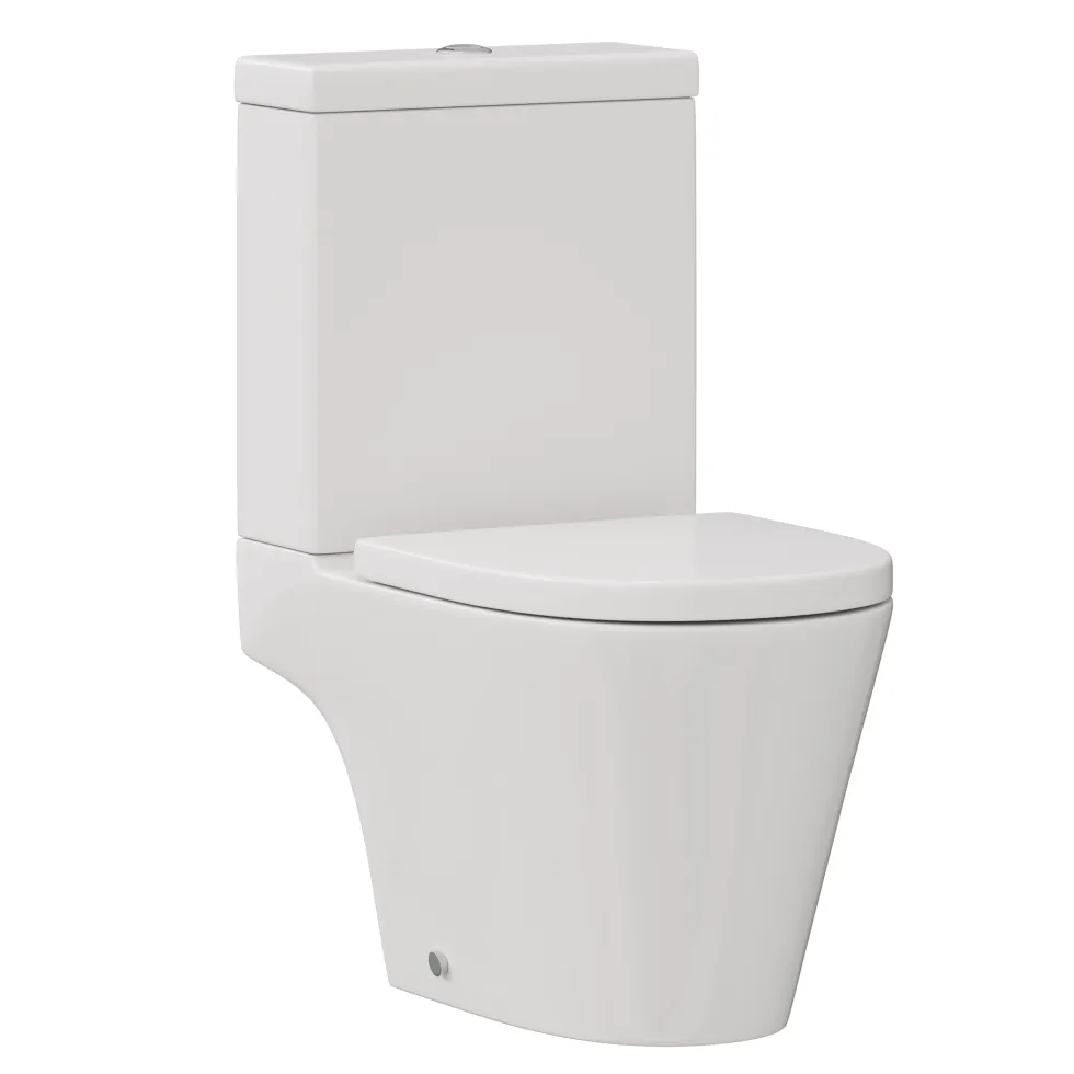 Freddie Rimless Toilet & Vanity Unit Bathroom Suite with Matt Black Handles