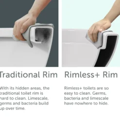 Freddie Rimless Toilet & Vanity Unit Bathroom Suite with Matt Black Handles