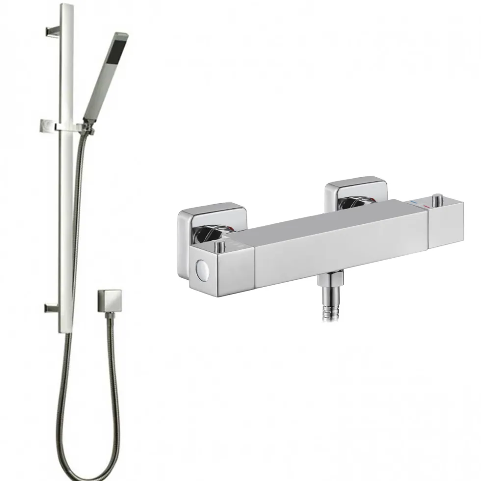 Graham Thermostatic Bar Shower Valve & Slide Rail Kit