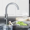 Grohe Ambi Cosmopolitan Twin Lever Mono Sink Mixer with Swivel Spout