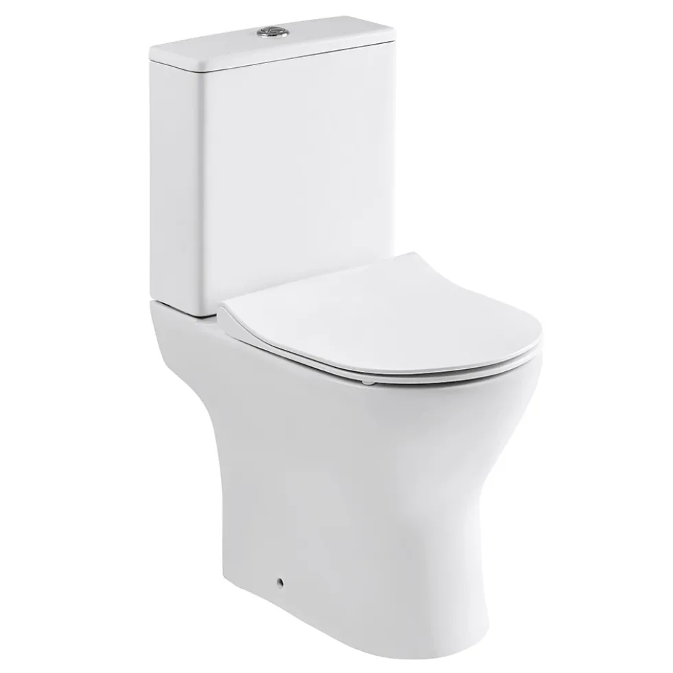 Harbour Acclaim Complete Brushed Brass Bathroom Suite with Reinforced Shower Bath & Rimless Toilet