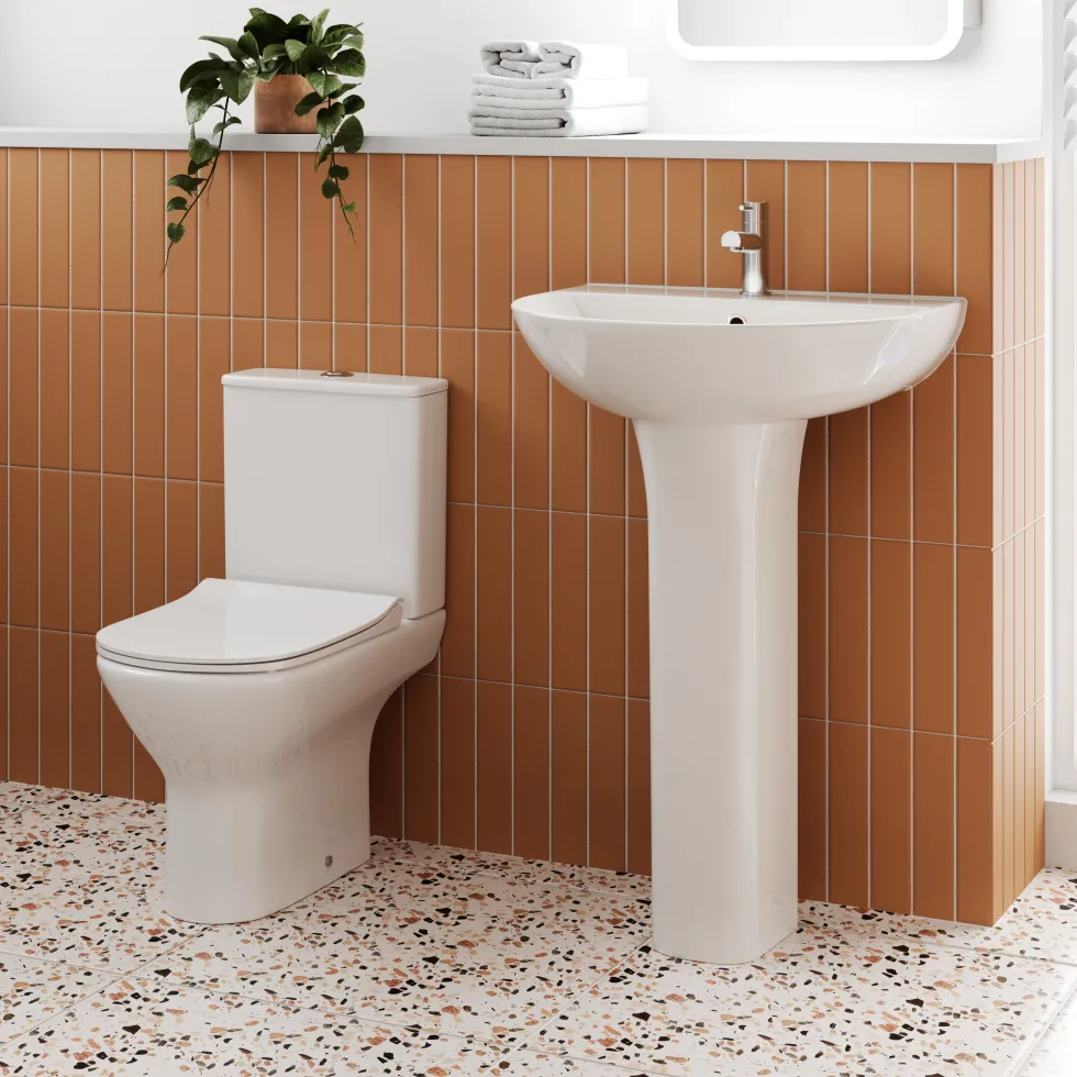 Harbour Acclaim 550mm 1 Tap Hole Basin & Full Pedestal