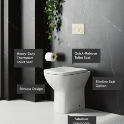 Harbour Alchemy Rimless Back To Wall Comfort Height Toilet & Soft Close Seat