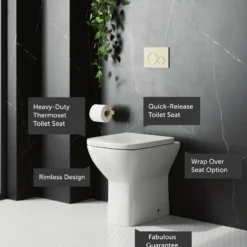 Harbour Alchemy Rimless Back To Wall Comfort Height Toilet & Soft Close Seat