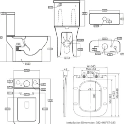 Harbour Alchemy Rimless Close Coupled Toilet & Soft Close Seat