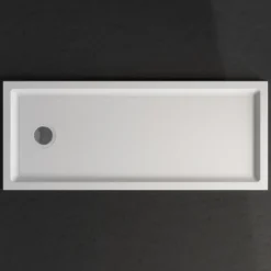 Harbour Anti Slip Gel Coated Stone Resin Bath Replacement Rectangular Shower Tray - 1700 x 700mm