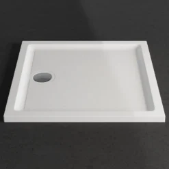 Harbour Anti Slip Gel Coated Stone Resin Square Shower Tray - 2 Sizes