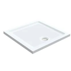 Harbour Anti Slip Gel Coated Stone Resin Square Shower Tray - 2 Sizes