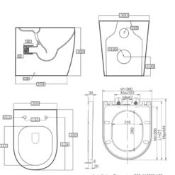 Harbour Clarity Back to Wall Rimless Toilet & Soft Close Seat