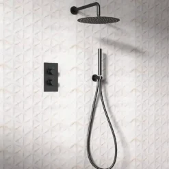 Harbour Clarity Black Ultra Slim Shower Head - 246mm