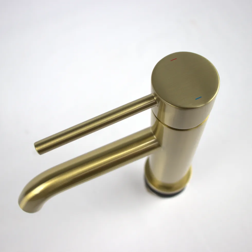 Harbour Clarity Brushed Brass Basin Mixer Tap & Waste