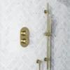 Harbour Clarity Brushed Brass Concealed Shower Valve & Slide Rail Shower Kit