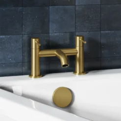 Harbour Clarity Brushed Brass Deck Mounted Bath Filler
