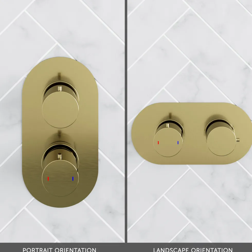 Harbour Clarity Brushed Brass 1 Outlet Thermostatic Concealed Shower Valve