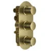 Harbour Clarity Brushed Brass 3 Outlet Thermostatic Concealed Shower Valve