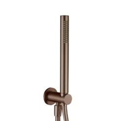 Harbour Clarity Brushed Bronze Shower Package with 2 Outlet Valve, Fixed Head & Wall Mounted Arm and Wall Shower Kit