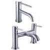 Harbour Clarity Chrome Basin Mixer Tap and Deck Mounted Bath Mixer Tap