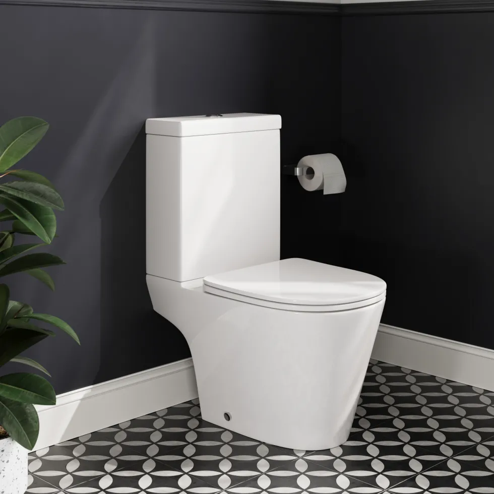 Harbour Clarity Close Coupled Rimless Toilet & Soft Close Seat