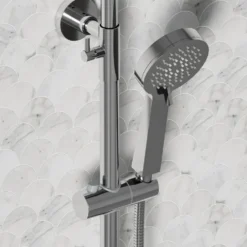 Harbour Clarity Cool Touch Exposed Thermostatic Rigid Riser Shower Kit with Round Handset