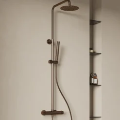 Harbour Clarity Cool Touch Round Thermostatic Rigid Riser Shower Kit