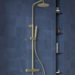 Harbour Clarity Cool Touch Round Thermostatic Rigid Riser Shower Kit