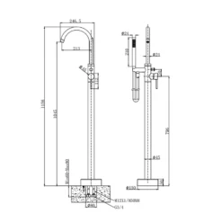 Harbour Clarity Freestanding Bath Shower Mixer Tap