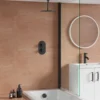 Harbour Clarity Gunmetal Shower Package with 2 Outlet Valve, Fixed Head & Ceiling Arm and Overflow Bath Filler