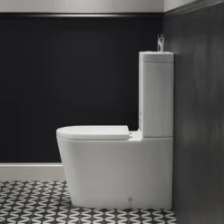 Harbour Clarity 2 in 1 Wash Basin & Close Coupled Closed Back Toilet with Soft Close Seat