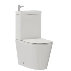 Harbour Clarity 2 in 1 Wash Basin & Close Coupled Closed Back Toilet with Soft Close Seat