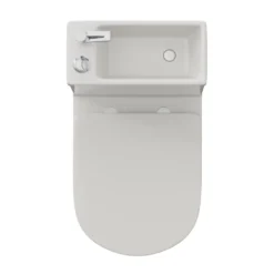 Harbour Clarity 2 in 1 Wash Basin & Close Coupled Closed Back Toilet with Soft Close Seat