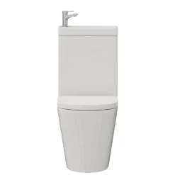 Harbour Clarity 2 in 1 Wash Basin & Close Coupled Closed Back Toilet with Soft Close Seat