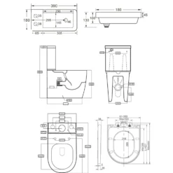 Harbour Clarity 2 in 1 Wash Basin & Comfort Height Toilet with Soft Close Seat