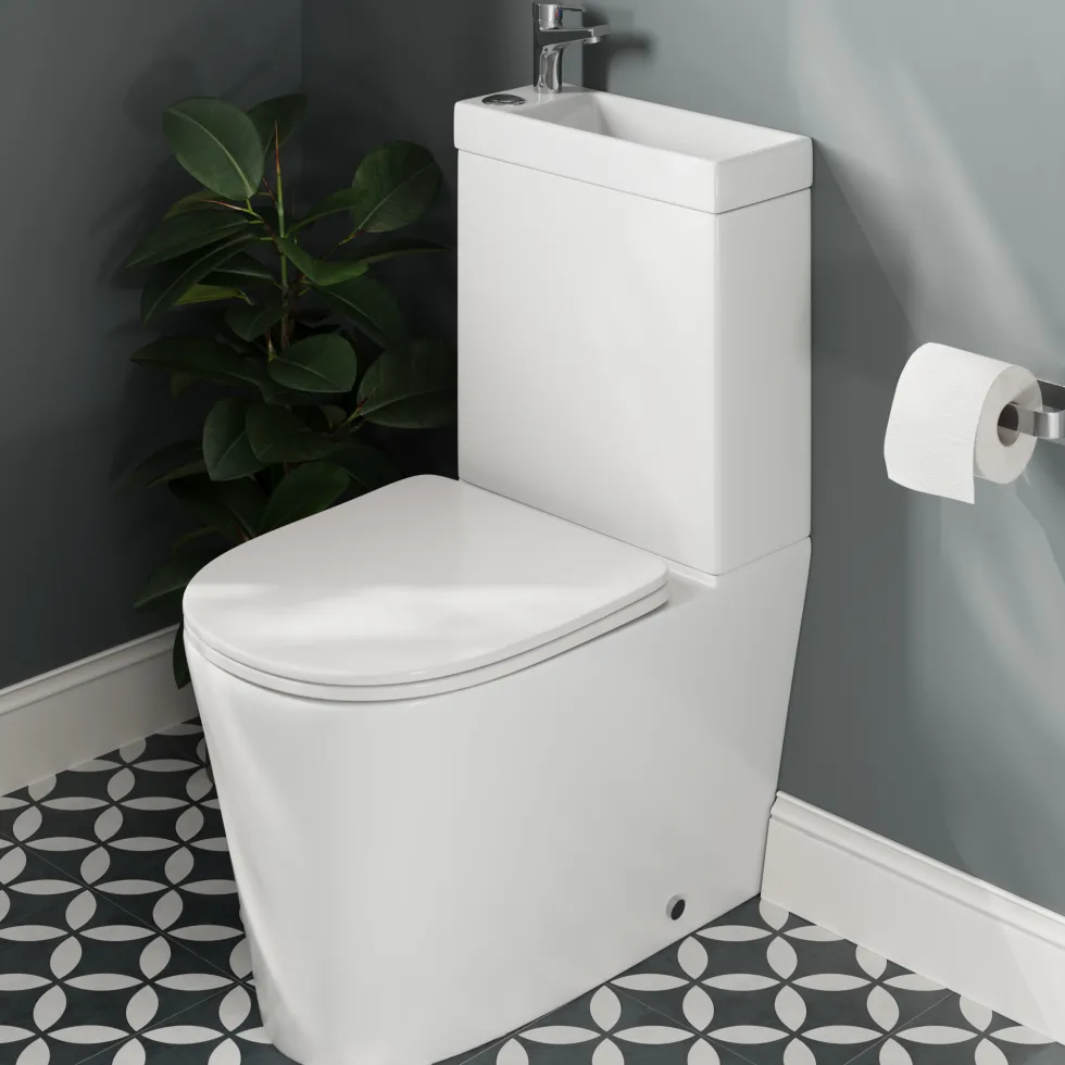 Harbour Clarity 2 in 1 Wash Basin & Comfort Height Toilet with Soft Close Seat