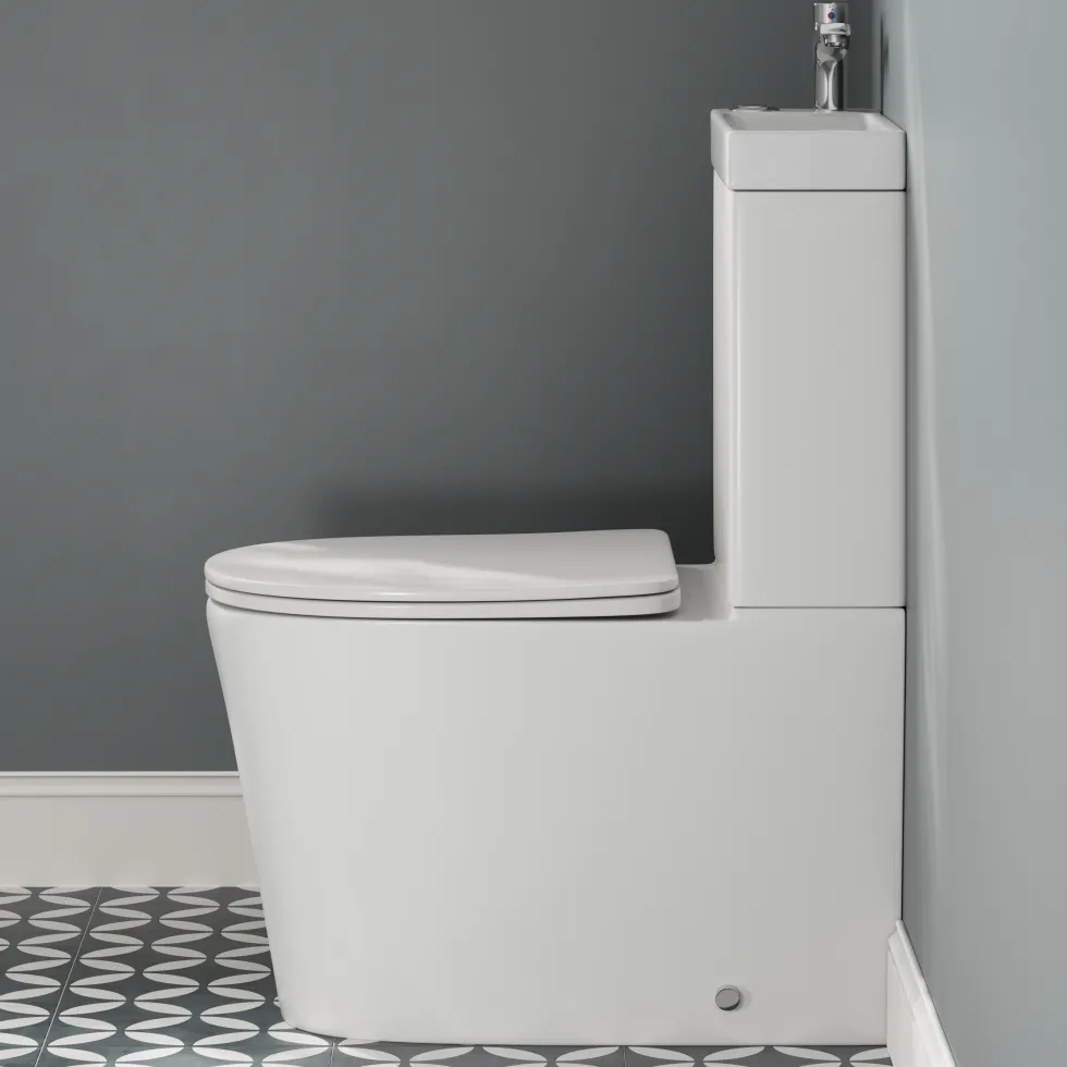 Harbour Clarity 2 in 1 Wash Basin & Comfort Height Toilet with Soft Close Seat