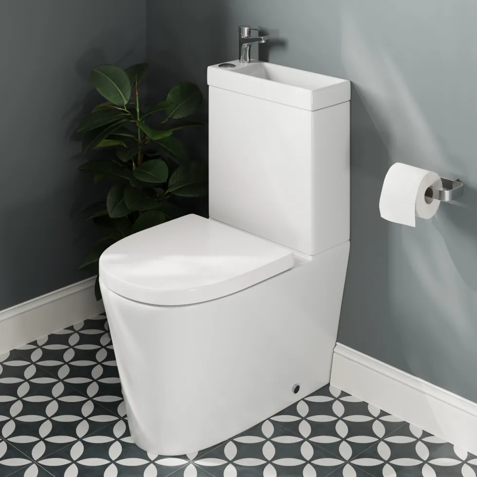 Harbour Clarity 2 in 1 Wash Basin & Comfort Height Toilet with Soft Close Seat