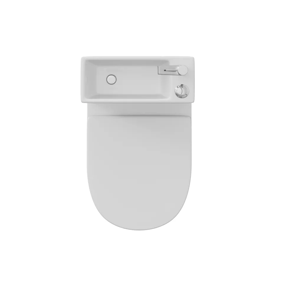 Harbour Clarity 2 in 1 Wash Basin & Comfort Height Toilet with Soft Close Seat