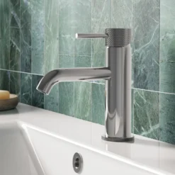 Harbour Clarity Knurled Basin Mixer Tap & Waste