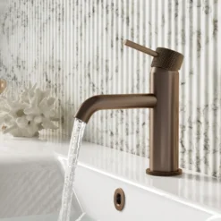 Harbour Clarity Knurled Basin Mixer Tap & Waste and Bath Shower Mixer Tap with Shower Kit