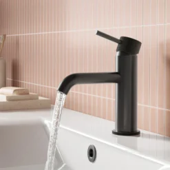 Harbour Clarity Knurled Basin Mixer Tap & Waste and Bath Shower Mixer Tap with Shower Kit