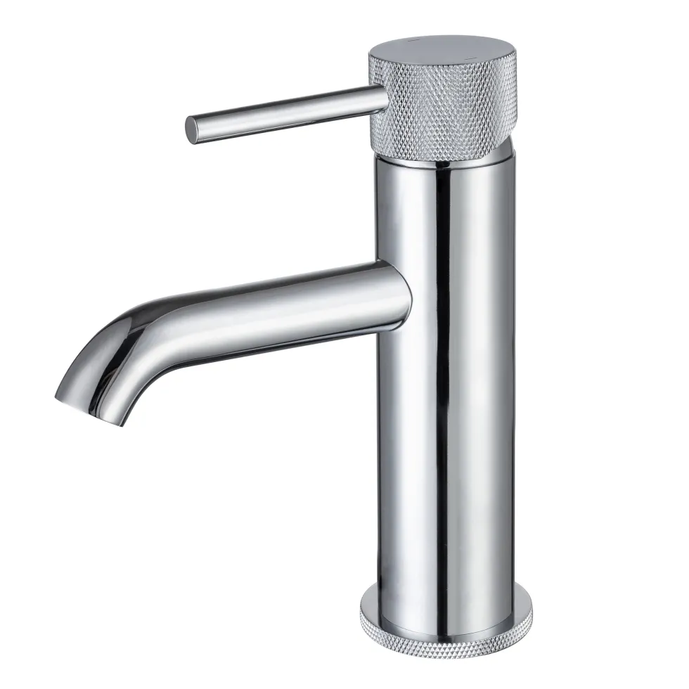Harbour Clarity Knurled Basin Mixer Tap & Waste and Bath Shower Mixer Tap with Shower Kit