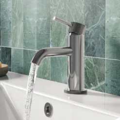 Harbour Clarity Knurled Mini Mono Basin Mixer Tap & Waste