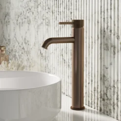 Harbour Clarity Knurled Tall Basin Mixer Tap