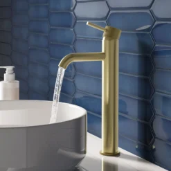 Harbour Clarity Knurled Tall Basin Mixer Tap