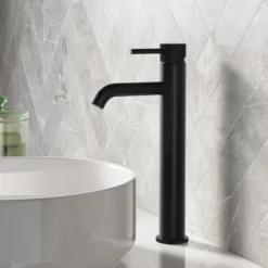 Harbour Clarity Knurled Tall Basin Mixer Tap