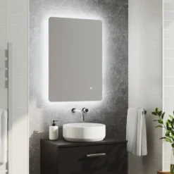 Harbour Clarity LED Bathroom Mirror with Demister Pad & Colour Change LEDs - 500 x 700mm