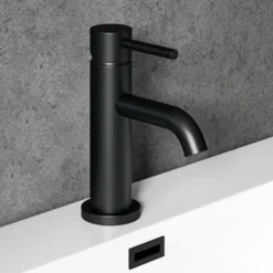Harbour Clarity Matt Black Basin Mixer Tap
