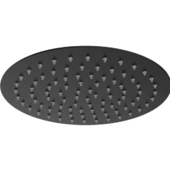 Harbour Clarity Matt Black Concealed Shower Valve, Fixed Wall Mounted Head and Overflow Bath Filler