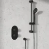 Harbour Clarity Matt Black Concealed Shower Valve & Slide Rail Shower Kit